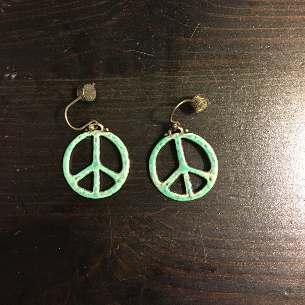 Lucky Brand peace sign earrings
